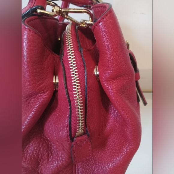 Michael Kors Red Bedford Leather Satchel Bag - Picture 8 of 14